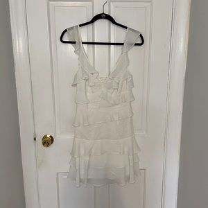 Bardot White Mini Ruffle Dress size 6/S